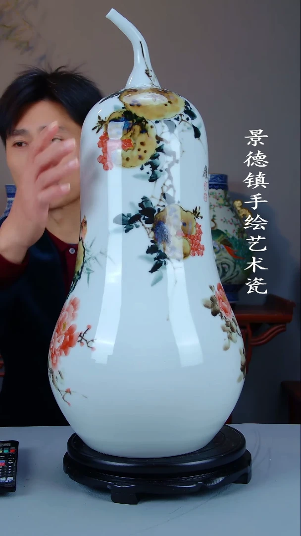 摆件陶瓷景德镇手工手绘陶瓷摆件36