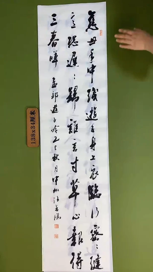 书法书法 张若鸿 尺寸138cm*34cm