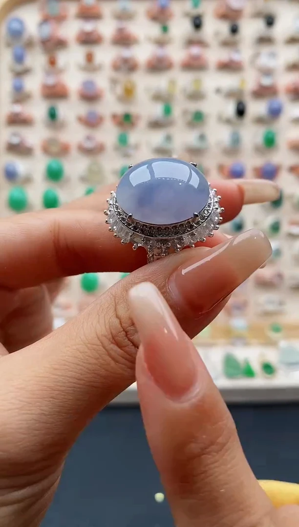 翡翠未镶嵌戒指缅甸天然A货翡翠33   2-1