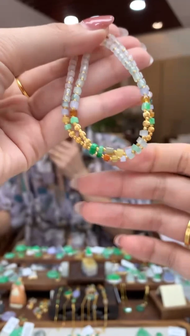 18K金镶嵌手串翡翠手串 多样性发货1件