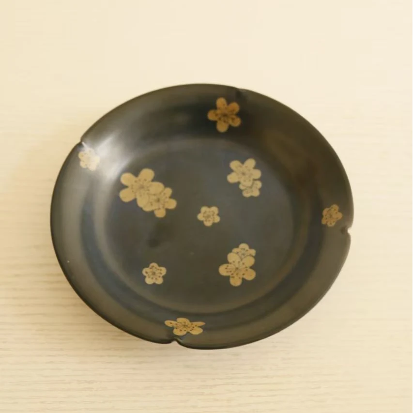 【柒月】手绘冰梅 花边壶承