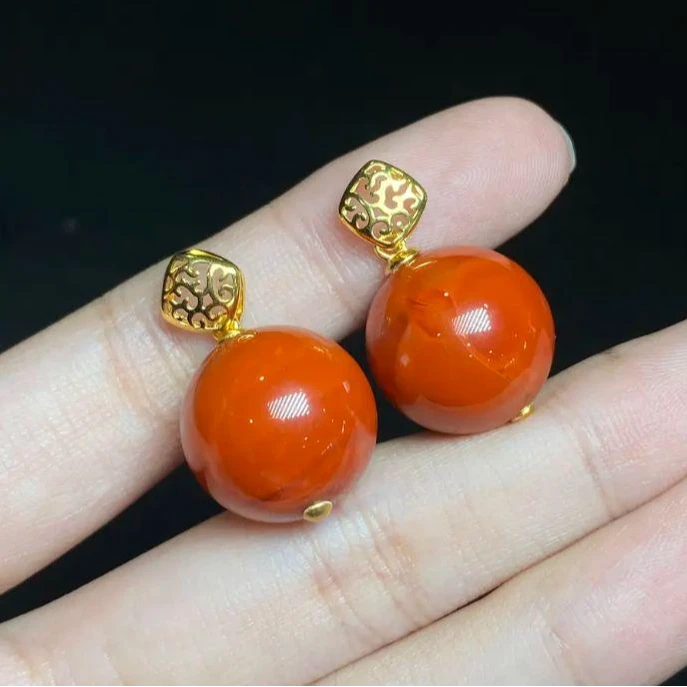 南红圆珠吊坠【小北质检】ZJK01Z22多样性发一15mm