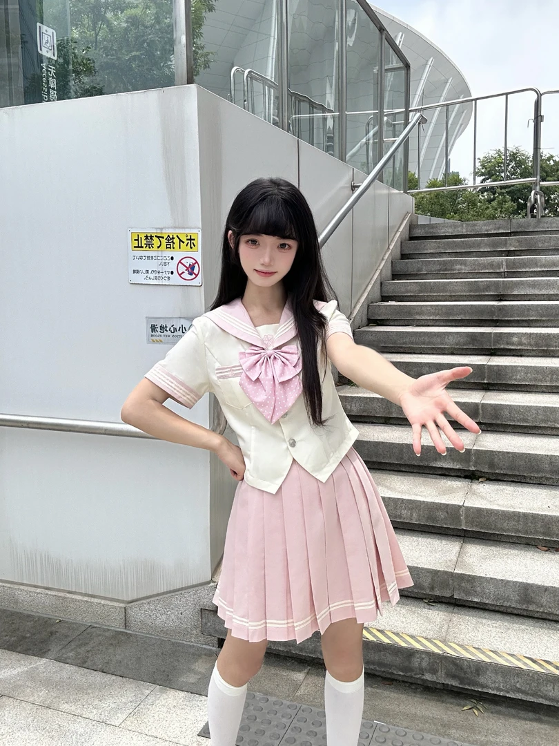 甜嗑jk原创正品【霉烦恼】收腰显瘦日系甜美学生水手服