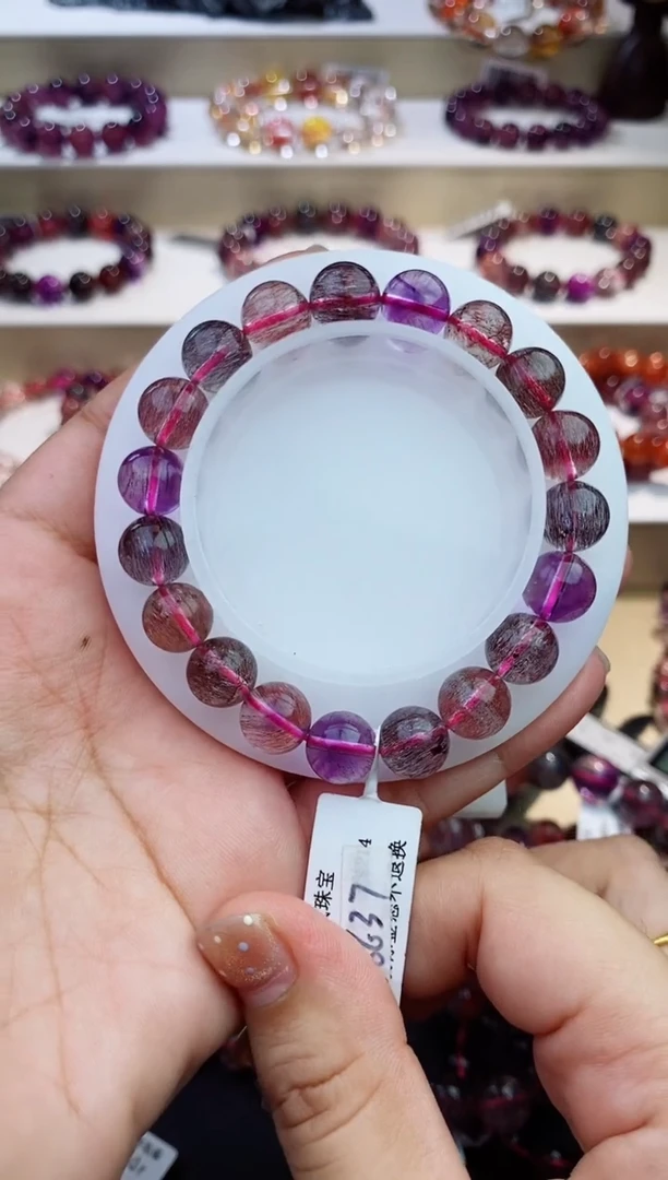 未镶嵌手链水晶黑加仑超七10m+