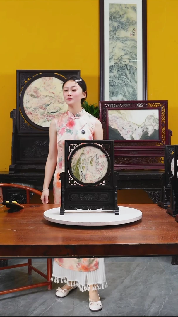 石材天然大理石画摆件