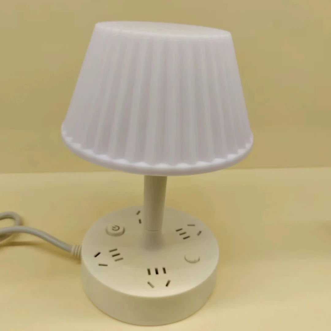2024新款多功能台灯卧室床头灯小夜灯卧室睡眠灯带插座一体多功能
