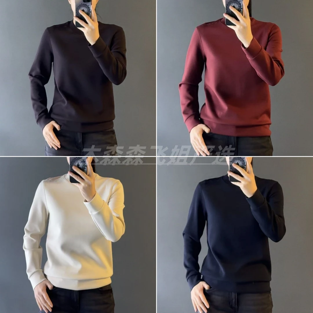 男士羊绒莫代尔打底卫衣16888春款轻奢圆领长袖亲肤羊绒打底T恤