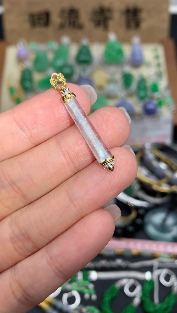 【闪购商品】翡翠颈饰18K金镶嵌102-中国好珍宝