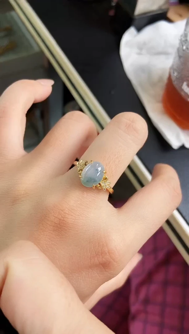 银S925镶嵌戒指翡翠21