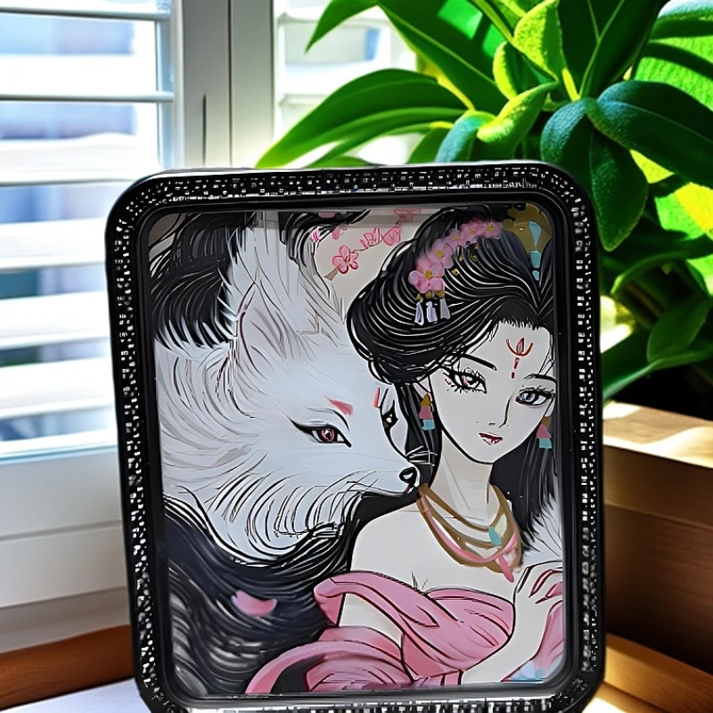 非遗传纯手绘唐卡 美女狐4/5