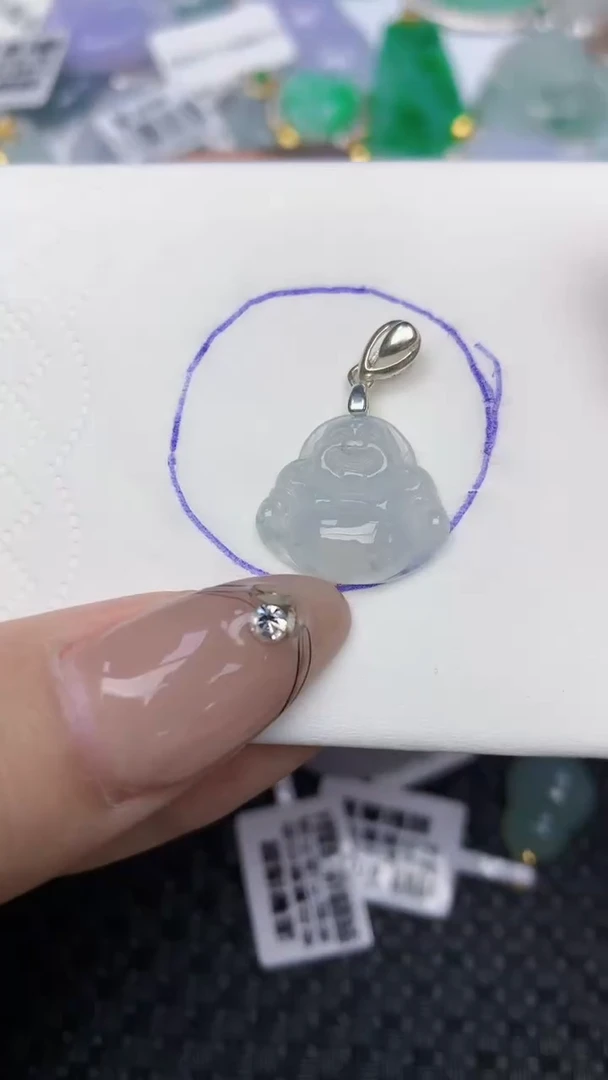 颈饰未镶嵌翡翠天然缅甸翡翠a货百元以上9元证书费自理