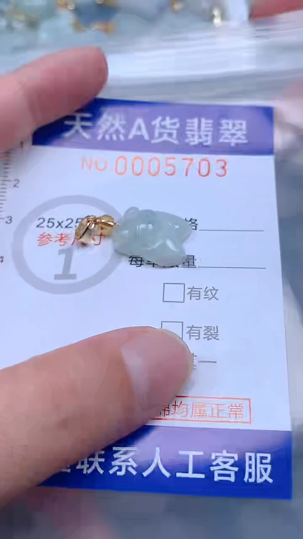 翡翠未镶嵌吊坠(不含链)1