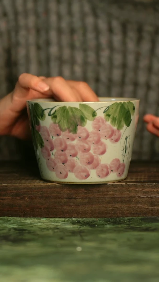 陶瓷青诗集手工手绘瓷器
