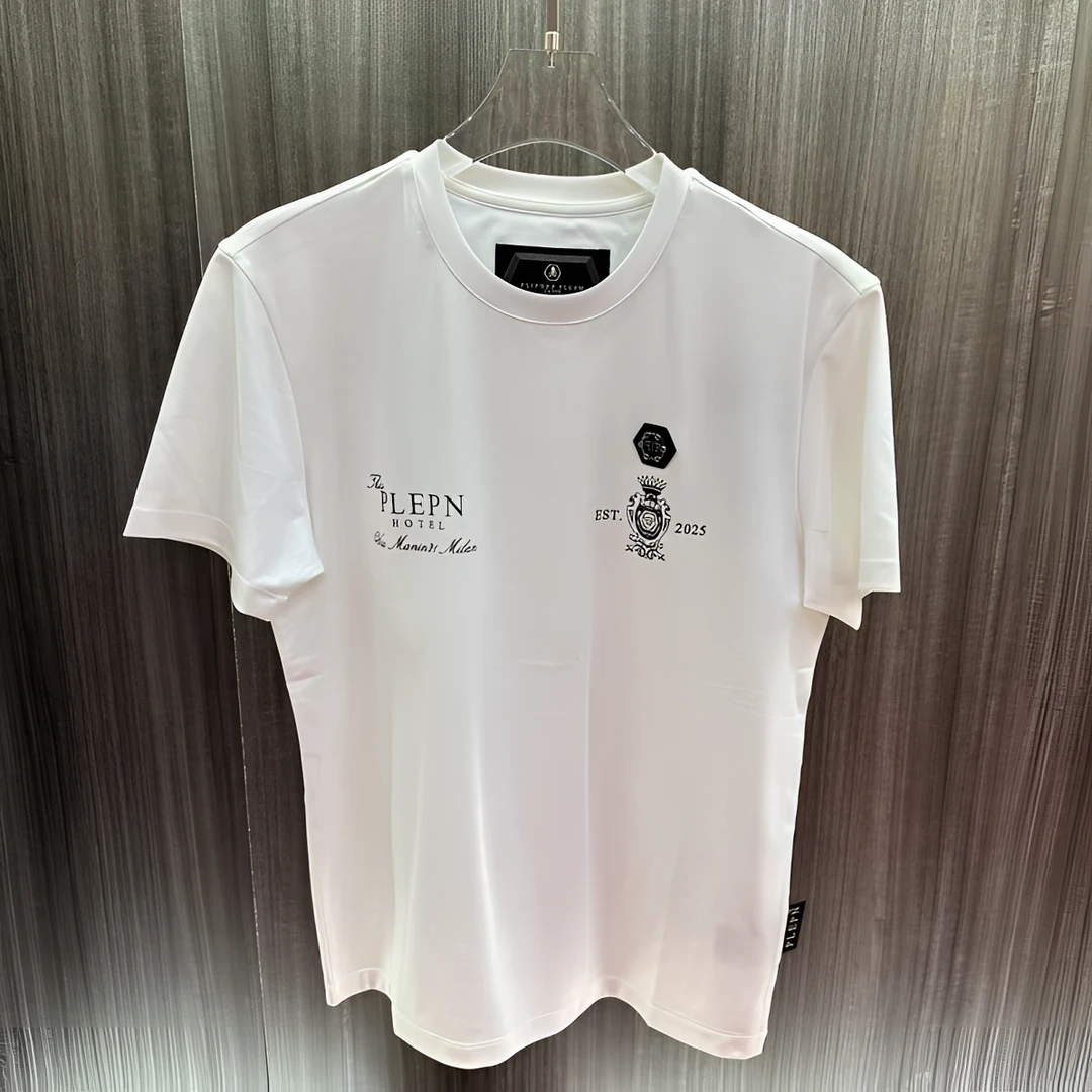 PP正品25新款潮流夏季轻奢皇冠徽章时尚圆领百搭男士半袖1717