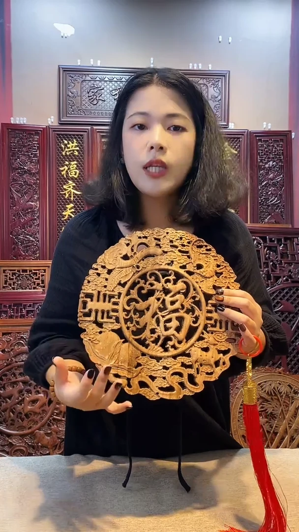 香樟木木雕款福禄寿喜白坯微瑕