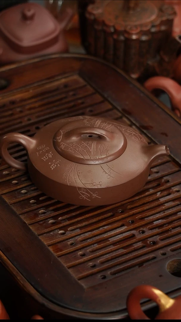 茶壶紫砂大*哥宜兴紫砂紫泥汉君