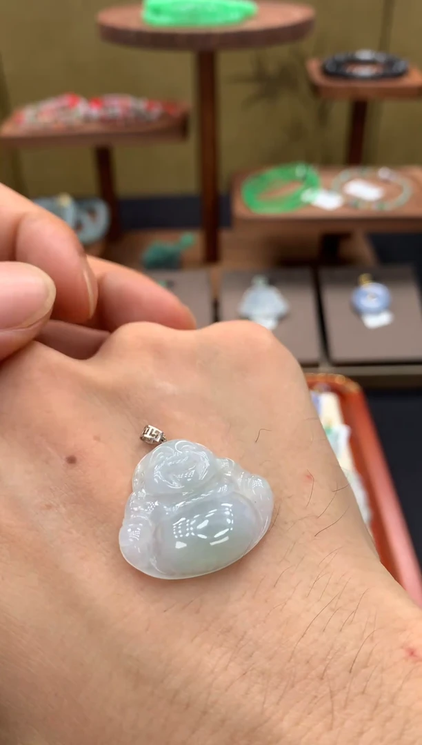 翡翠未镶嵌吊坠(不含链)佛公