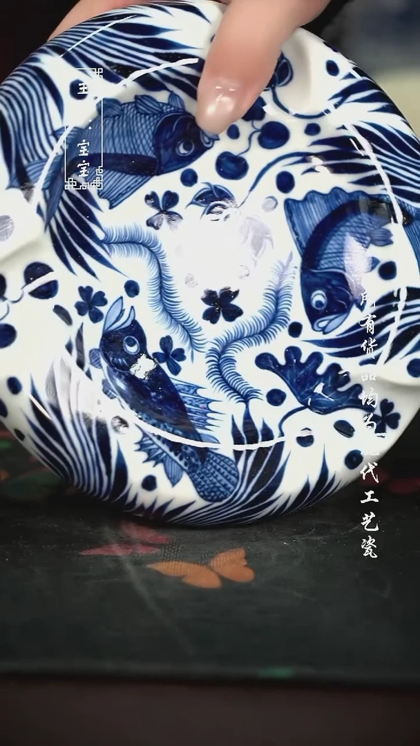 微瑕 福利手绘现代高温瓷 雪茄缸