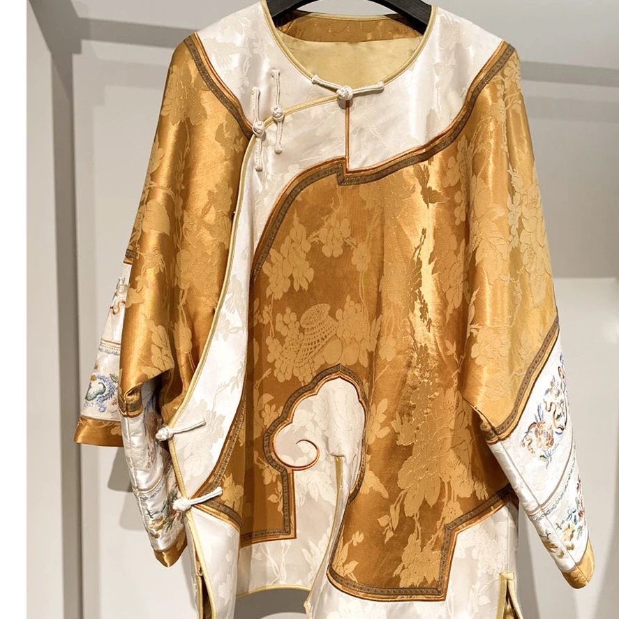 【十三郎】2025春季新款提花刺绣上衣23-553