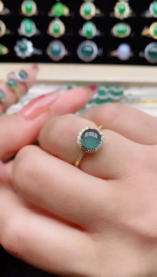 【闪购商品】翡翠戒指银S925镶嵌06800