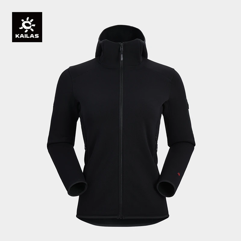 【入秋必备抓绒】KAILAS凯乐石冷杉连帽外套吸湿排汗弹力户外徒步女