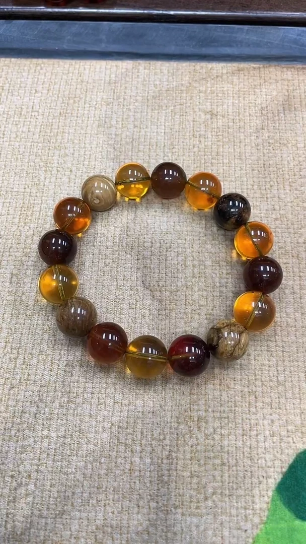 裸石琥珀未镶嵌多宝卡13+手串假一赔十多样性发其一