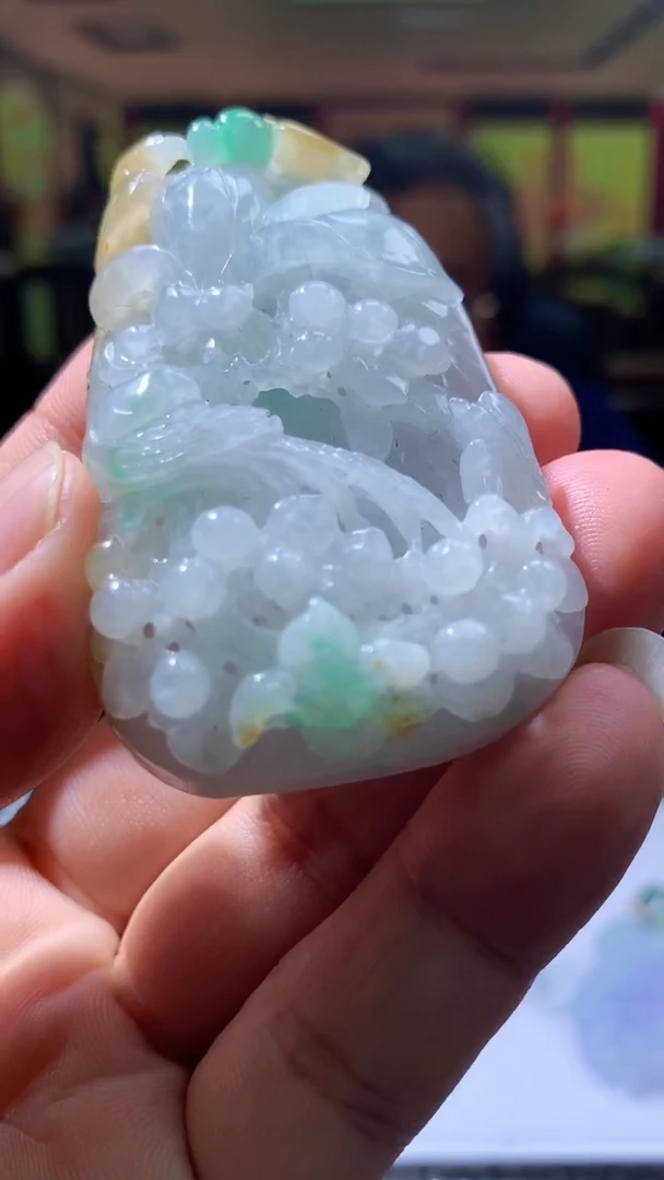 【闪购商品】定制翡翠未镶嵌1091hn-毛货挂件