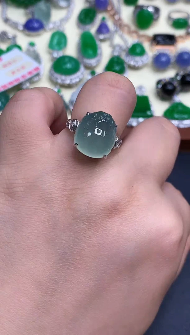 18K金镶嵌戒指翡翠538-中国好珍宝