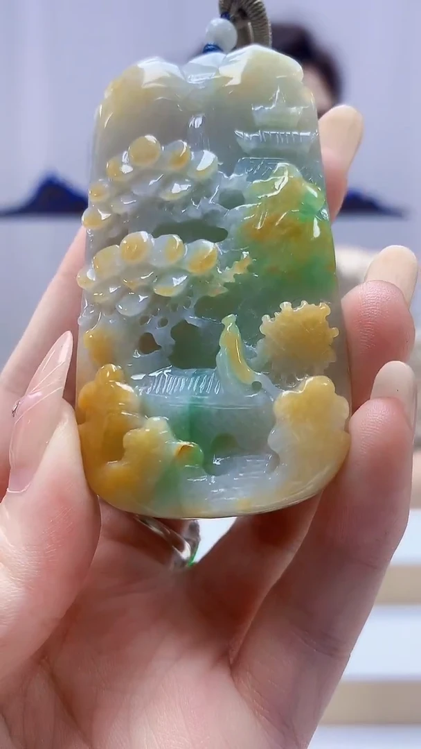 未镶嵌定制翡翠4829DD-毛货挂件119