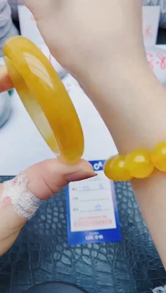 未镶嵌手镯石英质玉y75+55-56