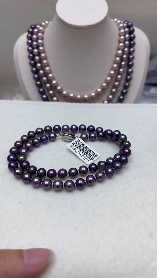 银S925镶嵌项链淡水珍珠项链  120