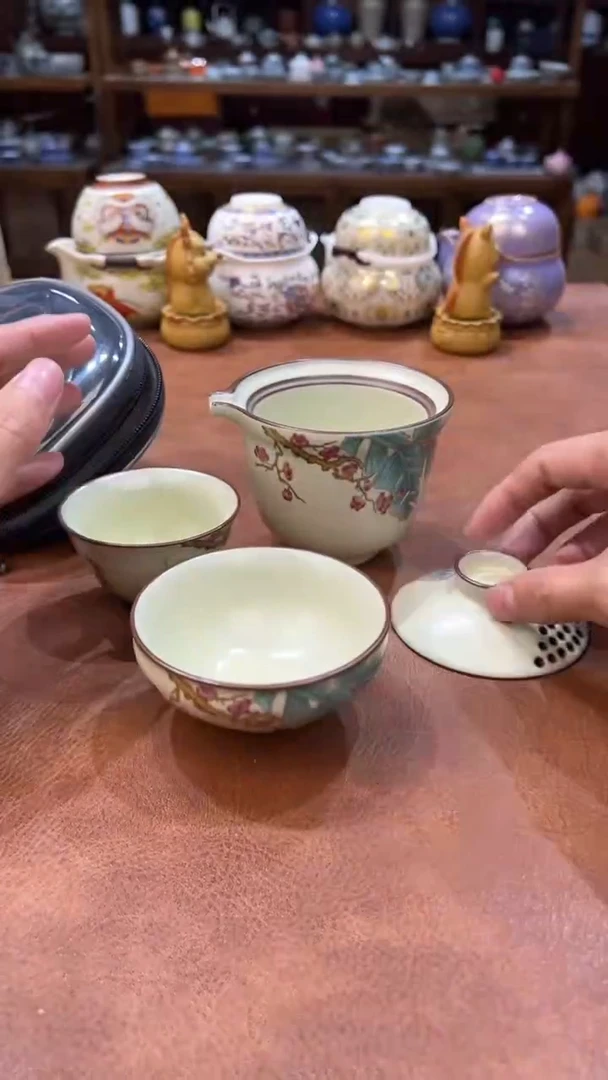 真的很便宜会开片的旅行茶具