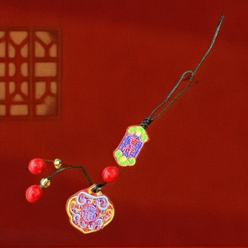 含辰砂工艺品大李珠宝-时尚天然A货朱砂车挂多样性发其一F003