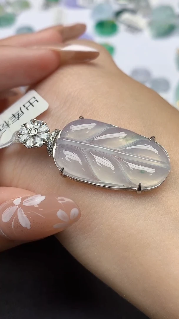 颈饰银S925镶嵌翡翠天然缅甸a货翡翠百元以上9元证书费自理