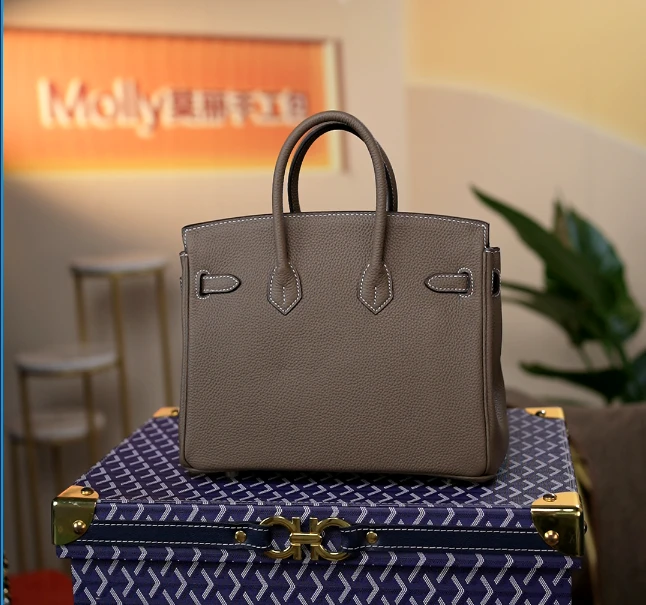 【Molly定制】原创设计头层牛皮大象灰25BK女包