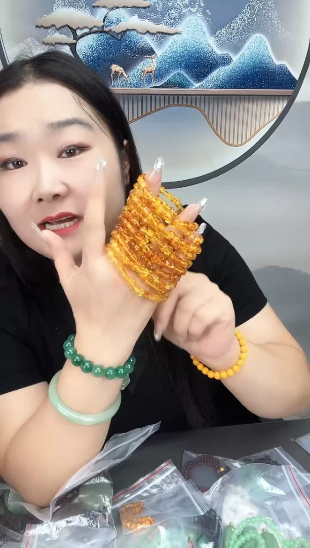 未镶嵌蜜蜡裸石蜜蜡方糖手串