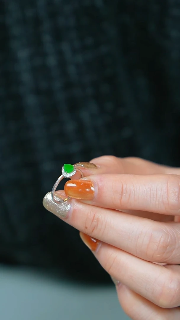 【闪购商品】翡翠戒指18K金镶嵌28号-戒指/姿/2