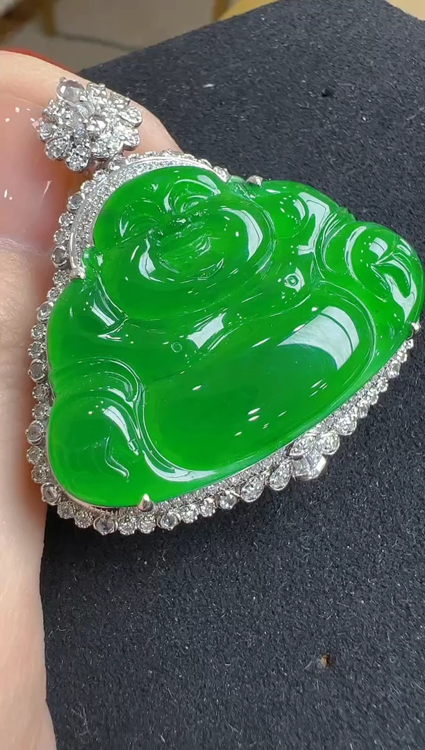 【闪购商品】翡翠吊坠(不含链)18K金镶嵌多样性发货拍一发一