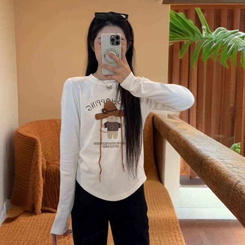 SUMU/宿慕设计感时尚百搭软糯舒适打底衫 10-8新款韩版T恤1630