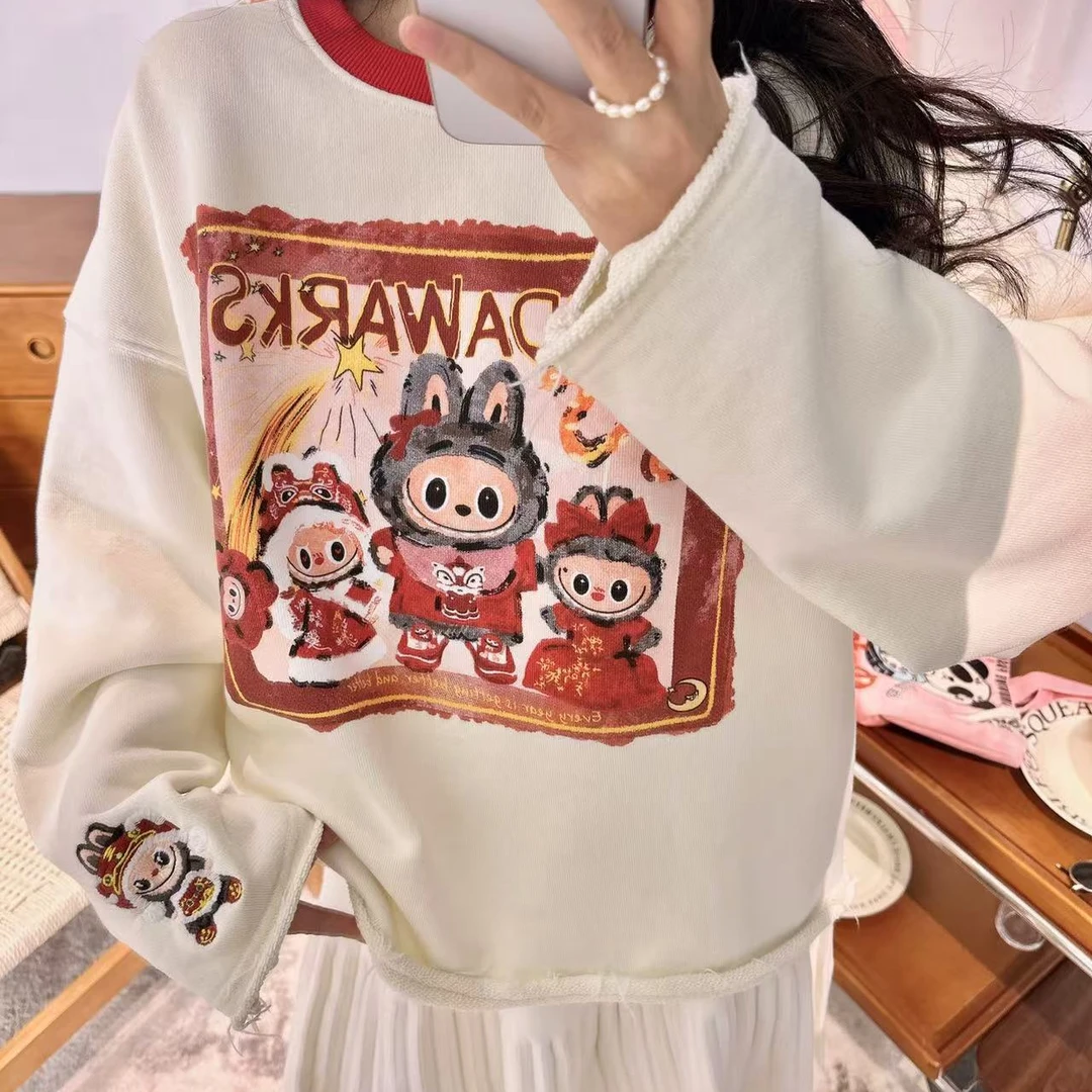 熊猫纸袋 [拉布~ZIMOMO 全家福系列] 小香风冬季新款大毛圈卫衣