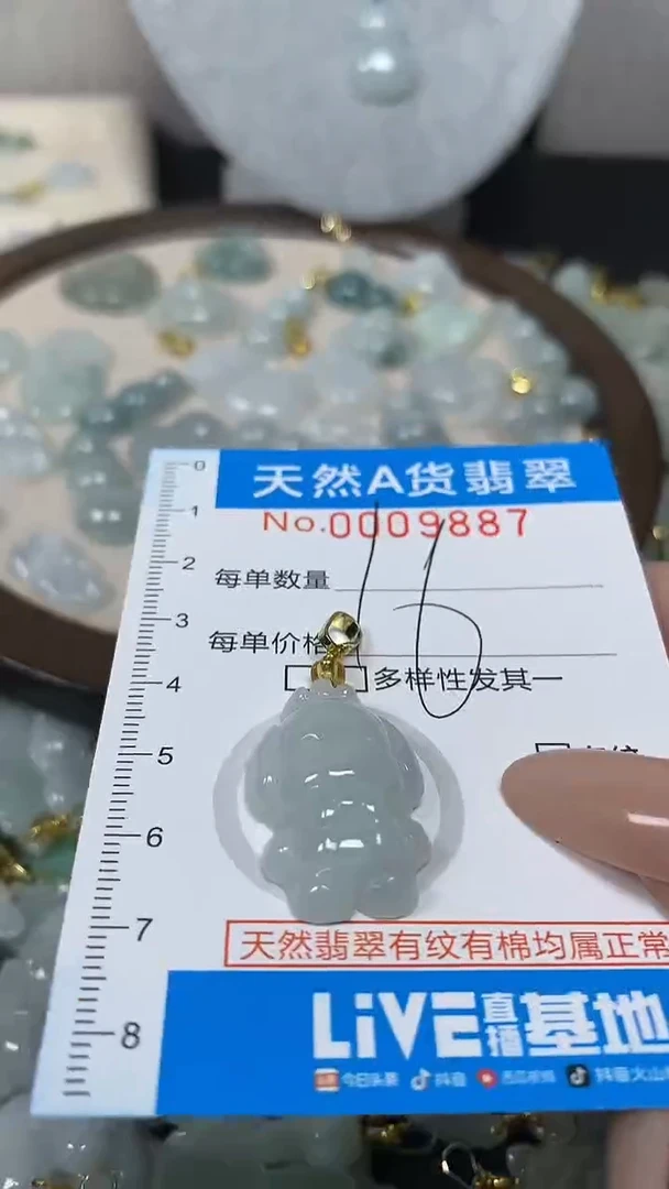 翡翠未镶嵌颈饰净货挂件-9887