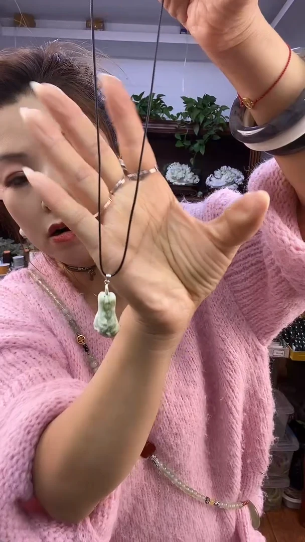 银S925镶嵌蛇纹石玉白菜多样性发货其中之一