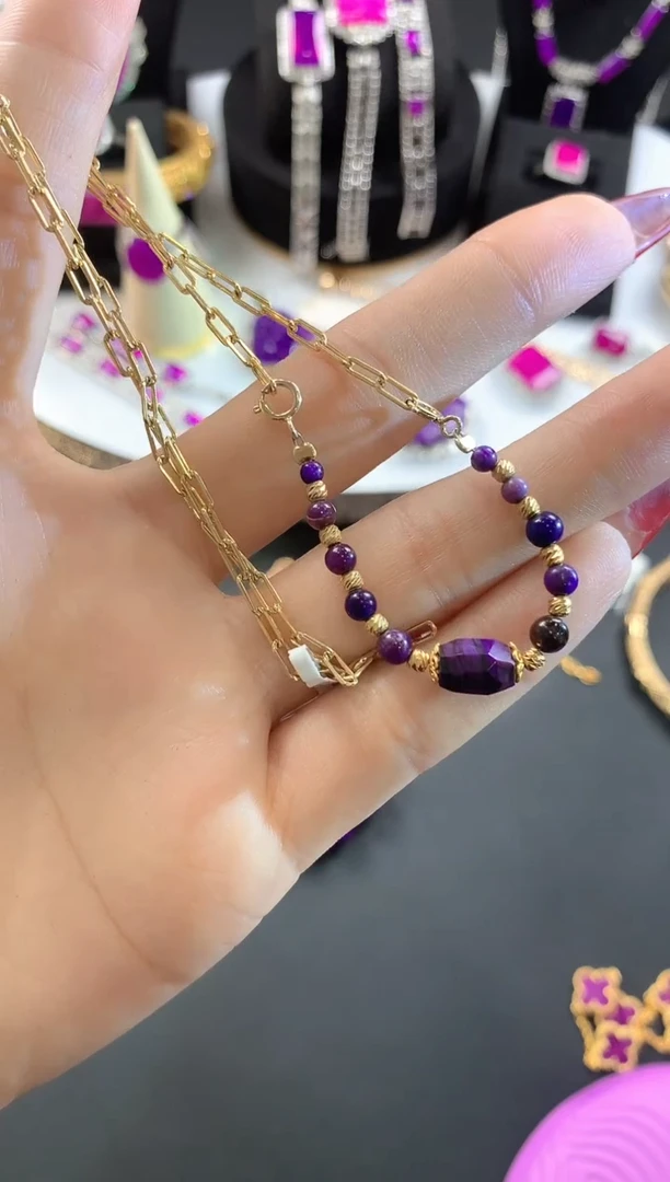 【闪购商品】苏纪石（舒俱来）.银S925镶嵌舒俱来项链