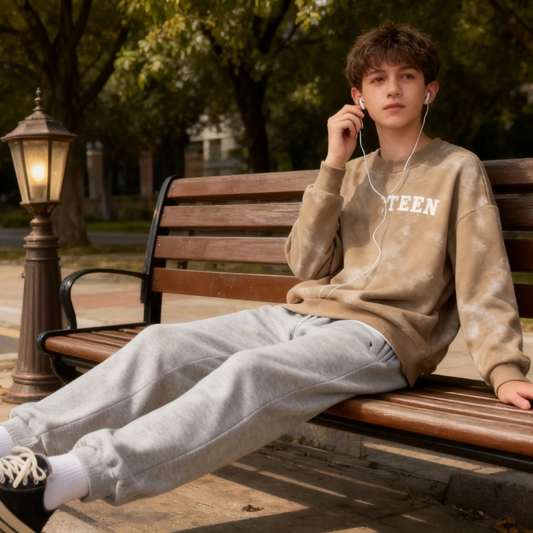 9509569高端专享儿童秋冬款加绒卫衣卡其（靠谱）