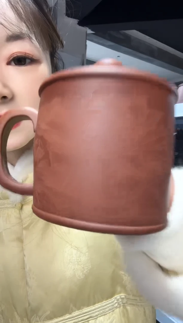 【闪购商品】紫砂盖杯紫砂盖杯紫泥荷花