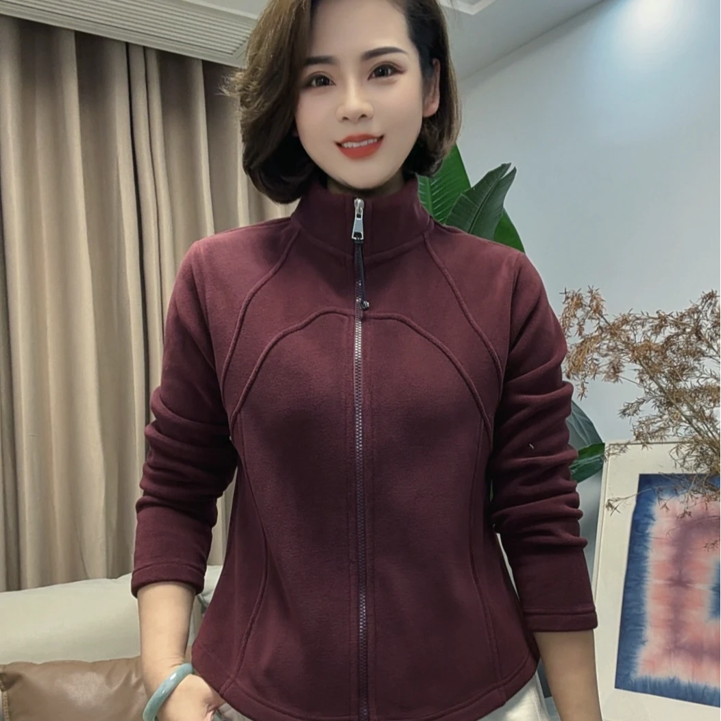 665-长袖女冬季新款时尚双面奥粒绒纯色百搭宽松打底衫