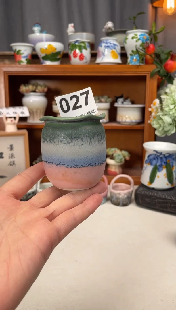 瓷片027知木小芳花盆直播编号