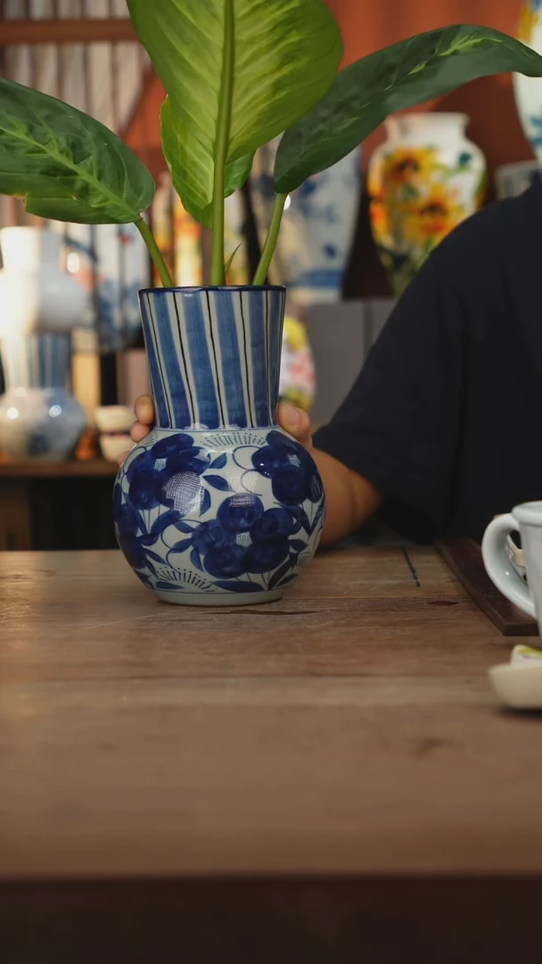 瓷片【简家甄选】景德镇设计师釉下手绘陶瓷餐具