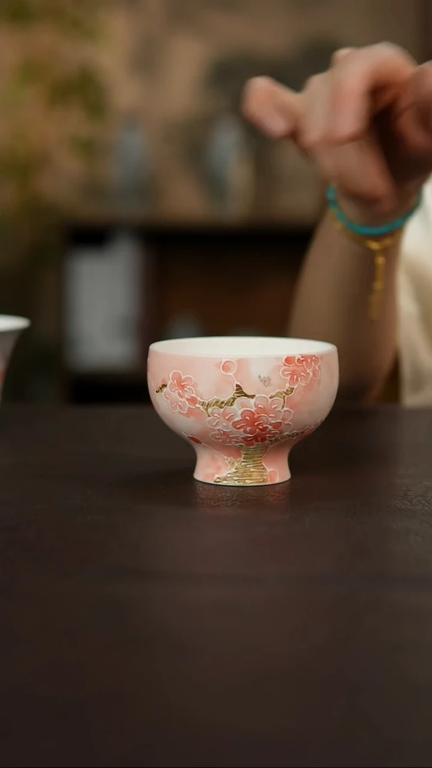 杯景德镇陶瓷杯碗柴烧多人