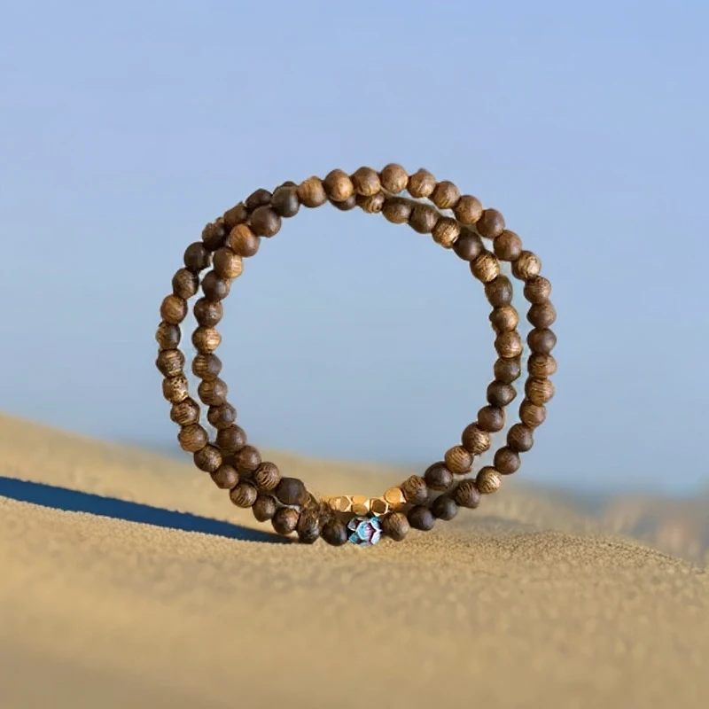 沉香手串6MM保真双圈天然奇楠沉香无添加老料电白沉香明星同款